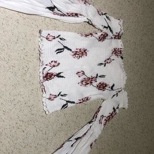 off the shoulder flower top